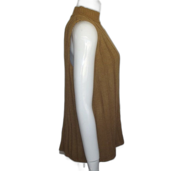 new MAGGIE MCNAUGHTON Sweater/Knit Top, 1X, Sleeveless, Caramel Brown - Picture 6 of 12